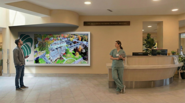 videowall front - people